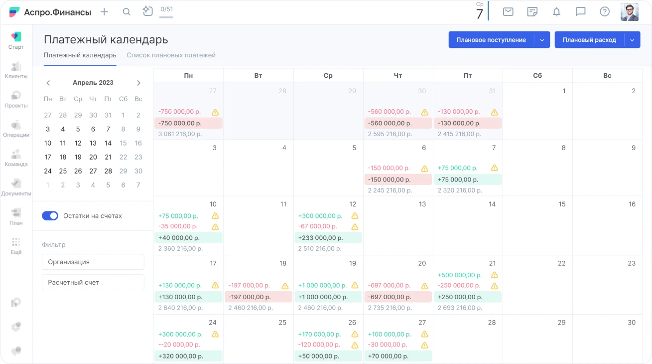 Платежный календарь